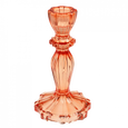 Tall Glass Candle Holder - Orange