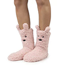 Teddy Slipper Socks - Pink