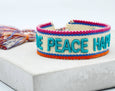 Statement Boho Bracelet - Love Peace Happiness