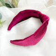 Velvet Knotted Headband  - Pink
