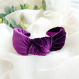 Velvet Knotted Headband - Purple