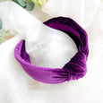 Velvet Knotted Headband - Purple