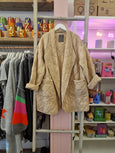 Quilted Embossed Jacket - Taupe