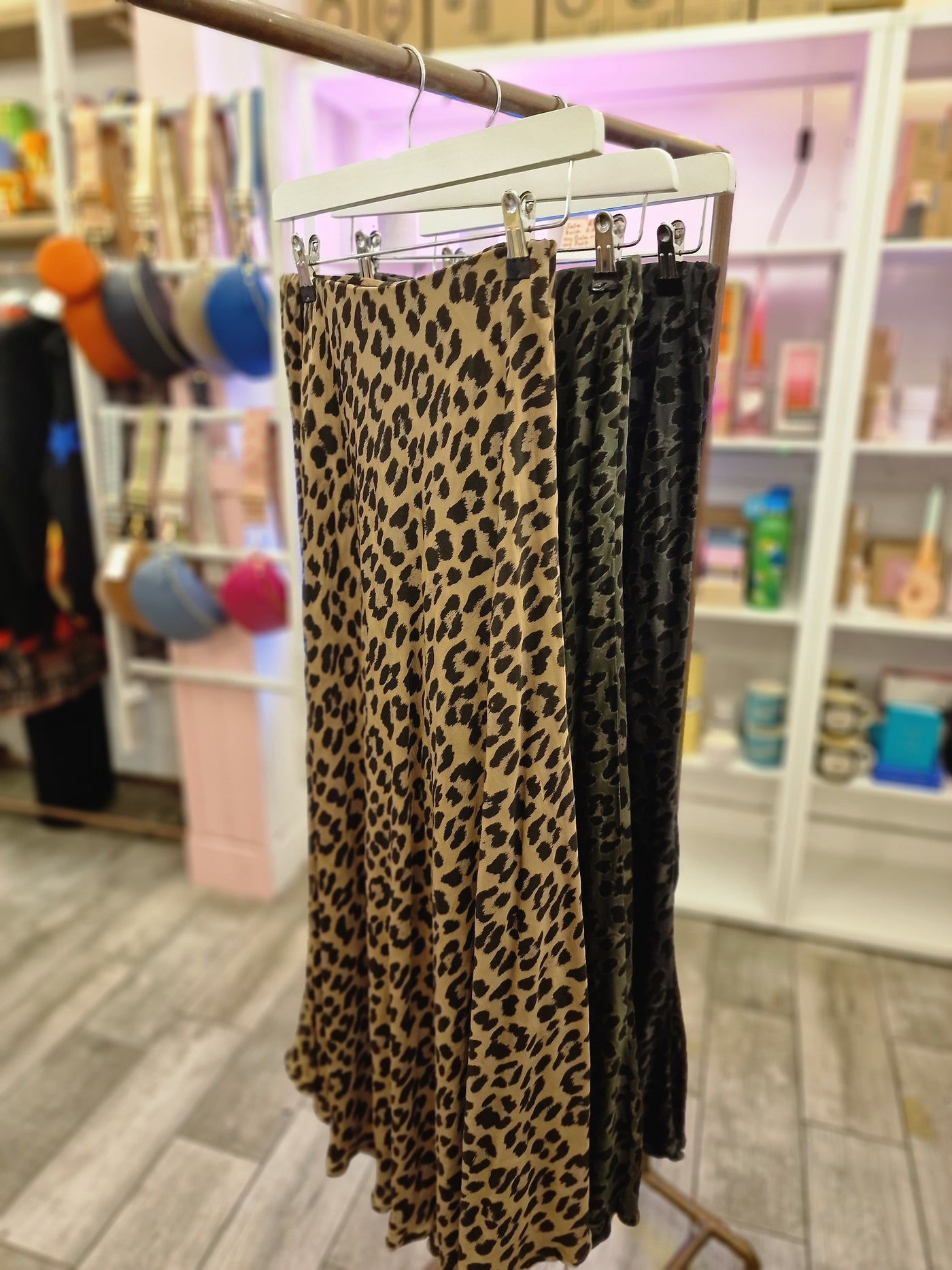 Leopard Print Skirt - Gold
