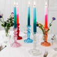 Tall Glass Candle Holder - Clear