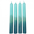 Dip Dye Candles - Blue & Turquoise