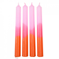 Dip Dye Candles - Pink & Orange