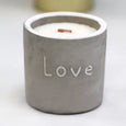 Concrete Crackle Candle - LOVE