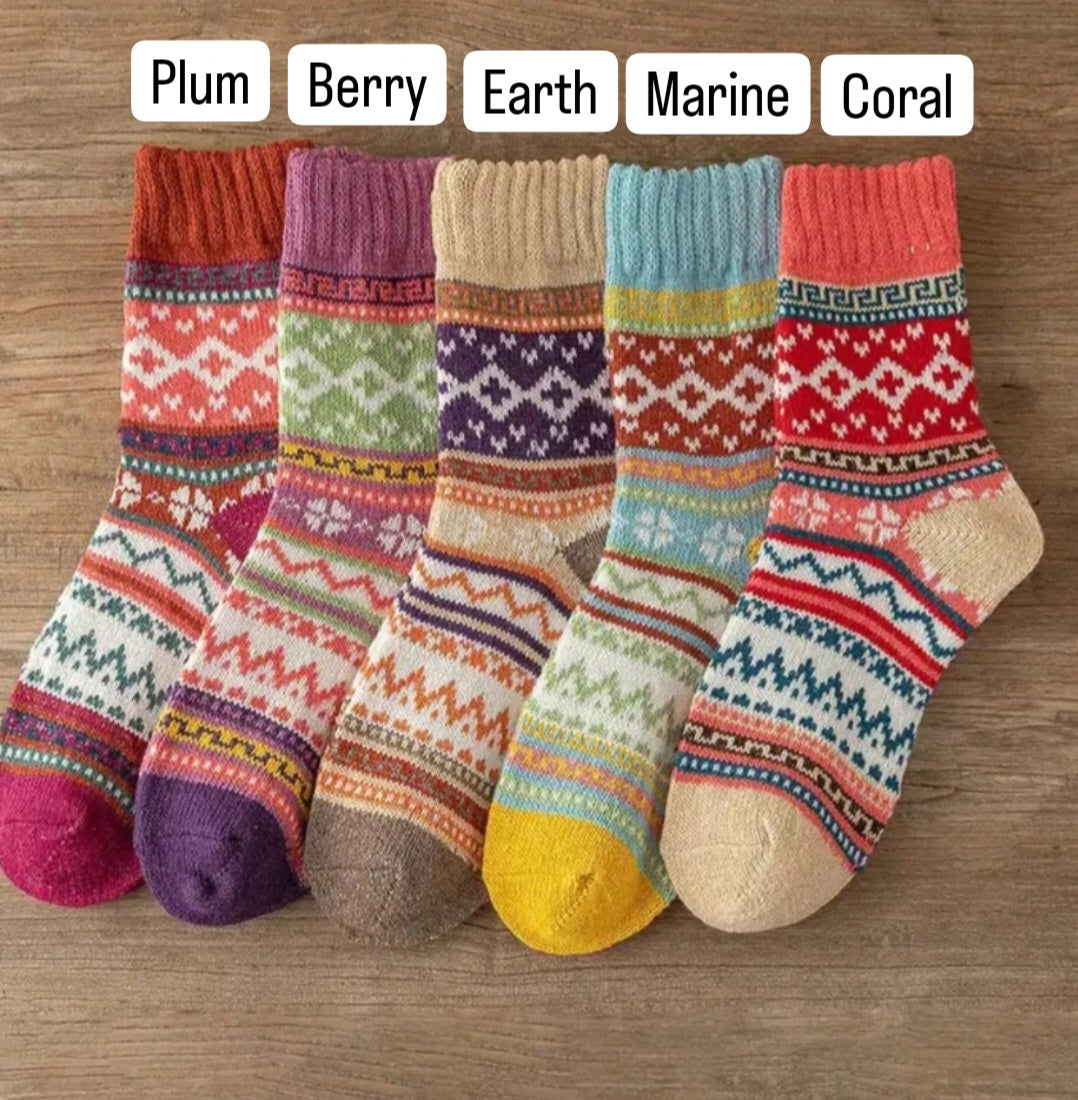 Fairisle Socks - Various Colours