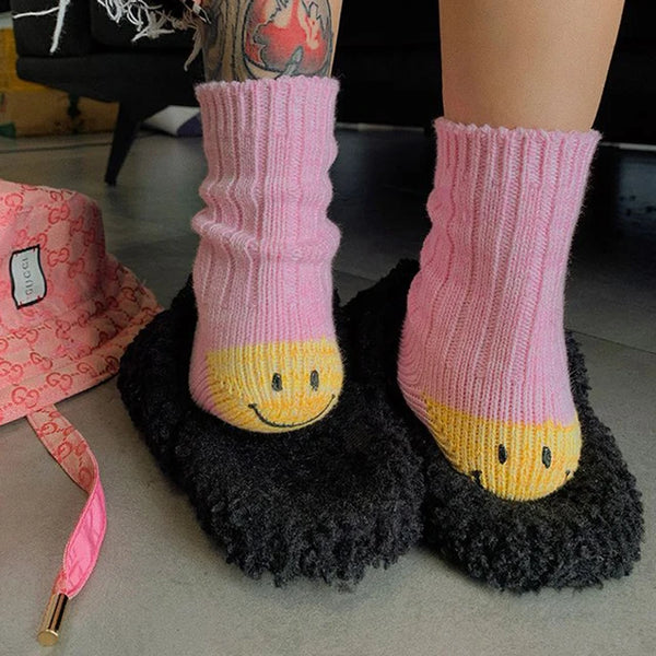 Smiley Supersoft Socks - Bubblegum