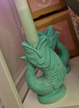 Fish Candle Holder - Green