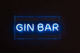 LED Neon Acrylic Box - Gin Bar - Blue