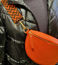 Klein & Wallace - Leather Crossbody Belt Bag - Orange