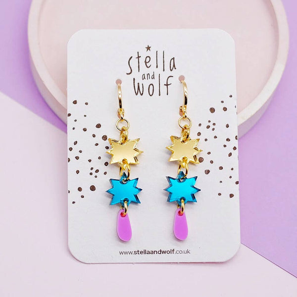 Stella & Wolf - Multi Star Earrings