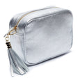 Klein & Wallace - Leather Crossbody Bag & Straps - Silver