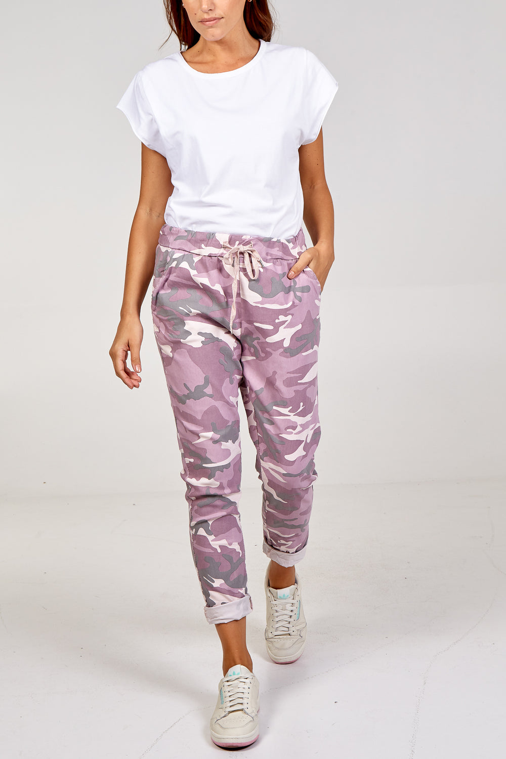 Magic Stretch Camouflage Joggers - Pink
