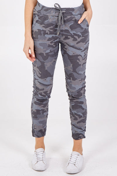 Magic Stretch Camouflage Joggers - Grey