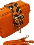 Klein & Wallace - Leather Crossbody Bag & Straps - Orange