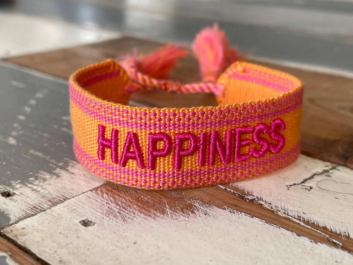 Statement Boho Bracelet - Happiness
