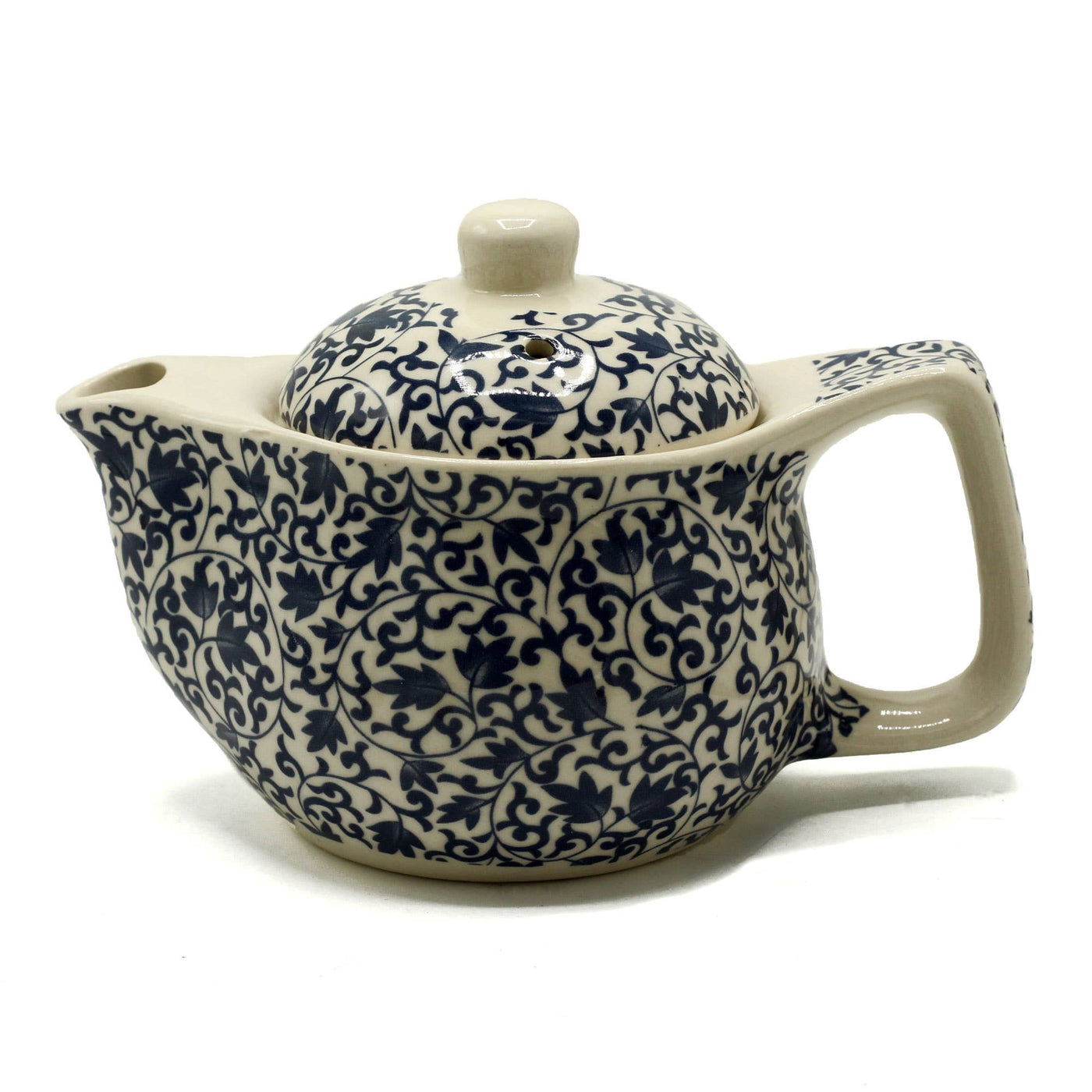 Small Herbal Teapot - Blue Pattern
