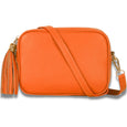 Klein & Wallace - Leather Crossbody Bag & Straps - Orange